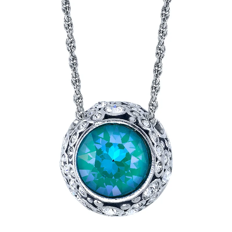 Luxurious Diamond Necklace-Disney X RockLove THE LITTLE MERMAID Bubble Solitaire Necklace