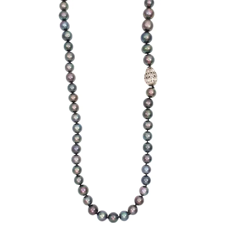 Dainty Gemstone Necklace-Pearl Strand