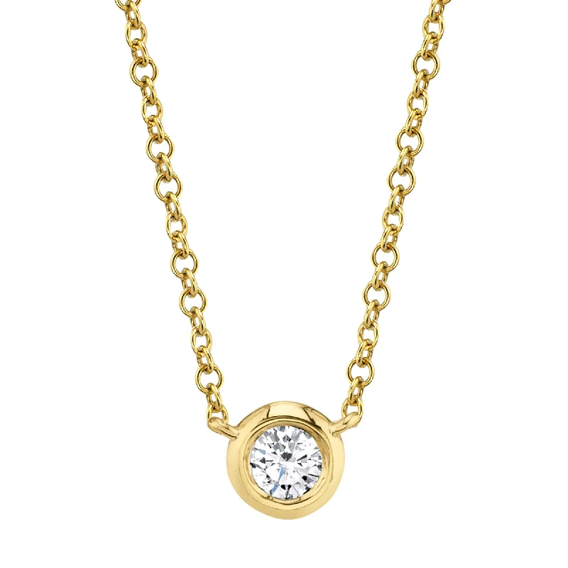 Fashion Crystal Necklace-Diamond Bezel Necklace