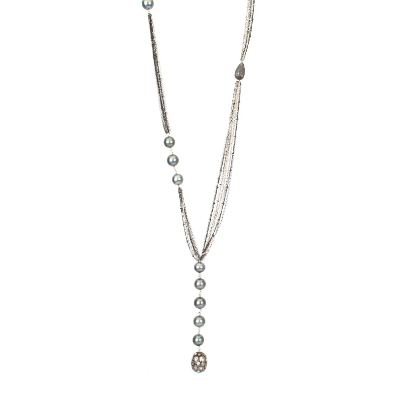 Fashion Beaded Necklace-Multi Chain Lariat