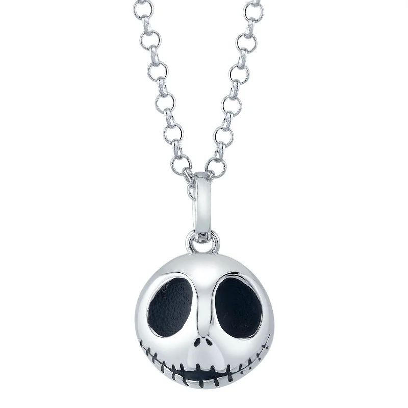 Minimalist Gemstone Necklace-Disney X RockLove THE NIGHTMARE BEFORE CHRISTMAS Jack Skellington Necklace