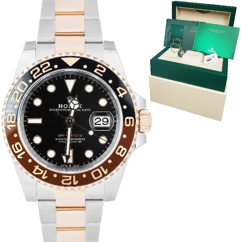 Minimalist Analog Watch for Women-NEW DEC. 2021 Rolex GMT-Master II Two-Tone Root Beer Rose 40mm Watch 126711 CHNR