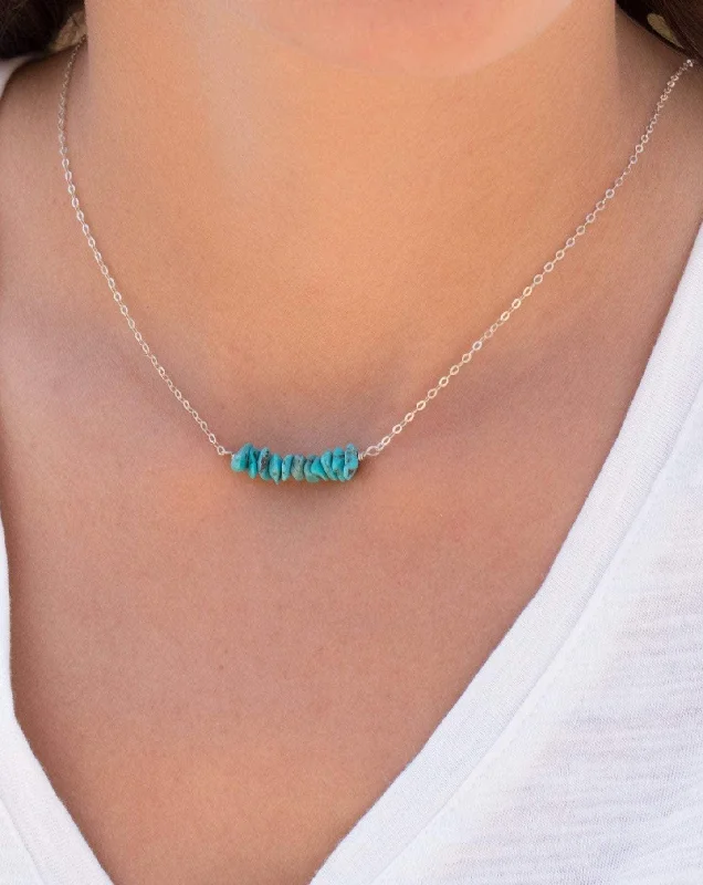 Custom Name Pendant Necklace-Turquoise necklace~ Sterling Silver 925~MN025