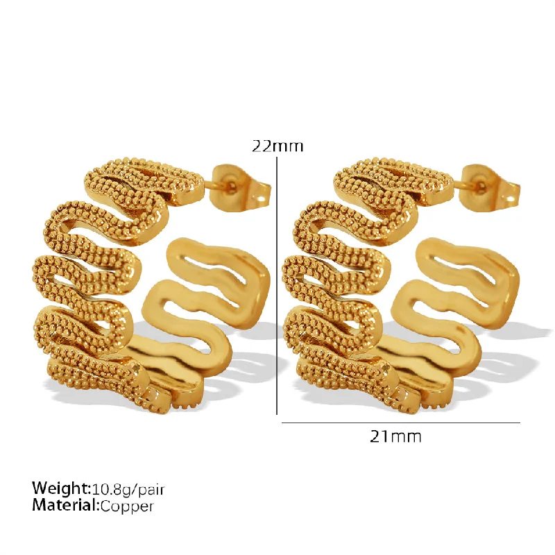 Eh215 Gold Earrings