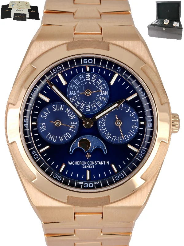 Waterproof Sports Watch-MINT 2021 Vacheron VC Constantin Overseas Perpetual Calendar Rose Gold 4300V B+P